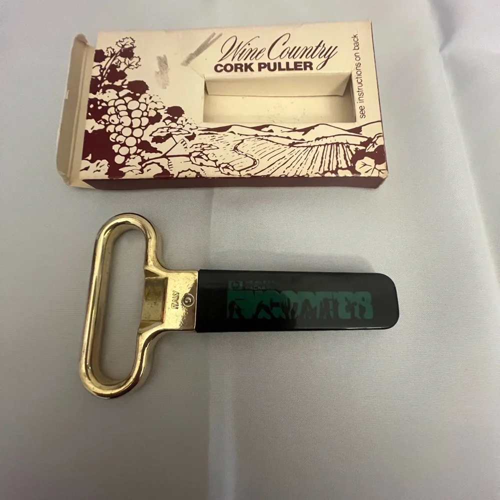 Vintage Franmara Italy Two Prong Wine Bottle Cork Puller Hewlett Packard Promo